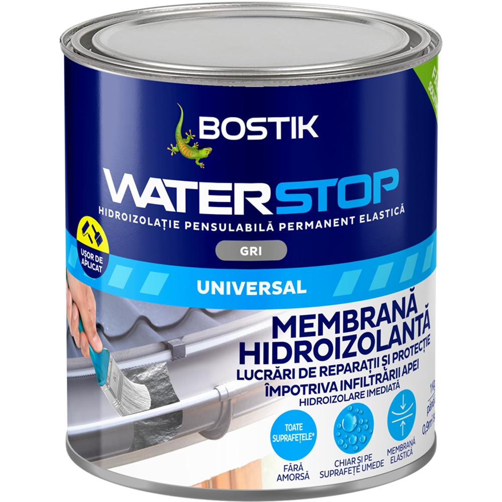 Membrana hidroizolanta BOSTIK WaterStop, gri, 1 kg