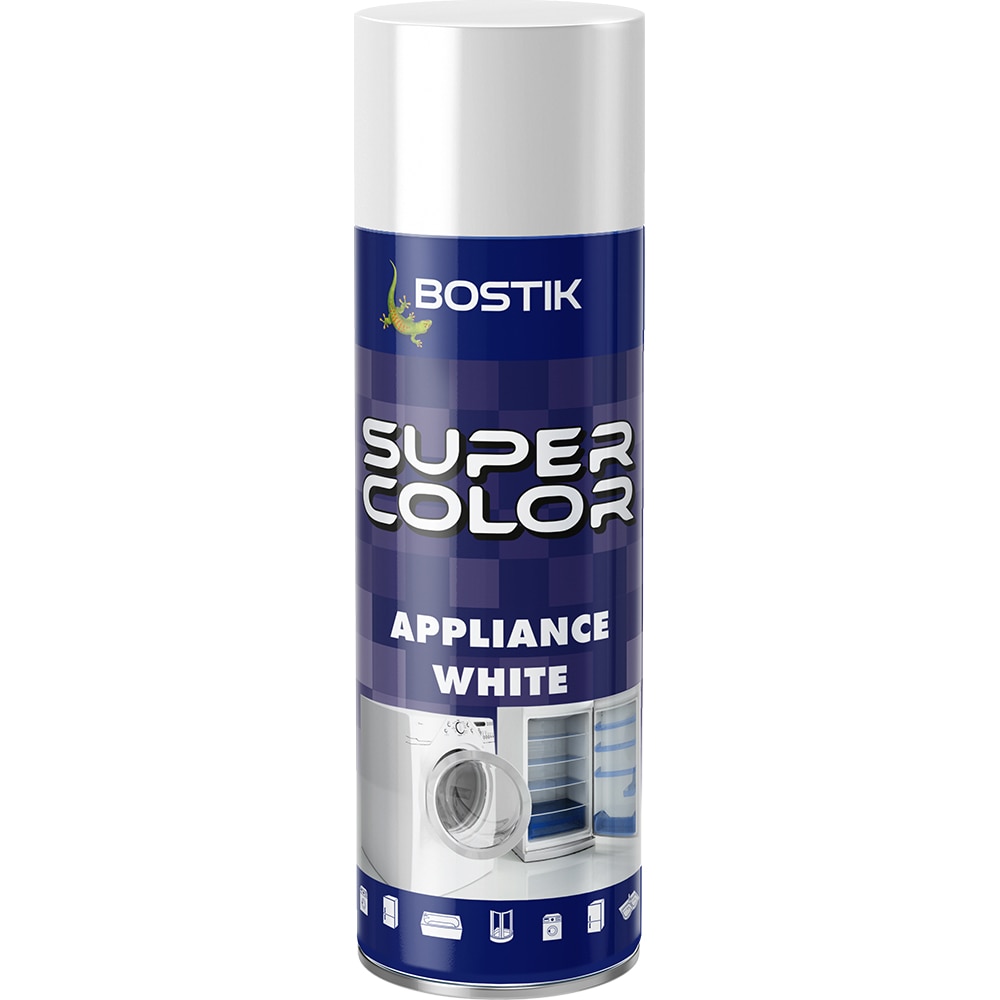 Vopsea spray pentru electrocasnice Bostik Super Color, alb, 400 ml