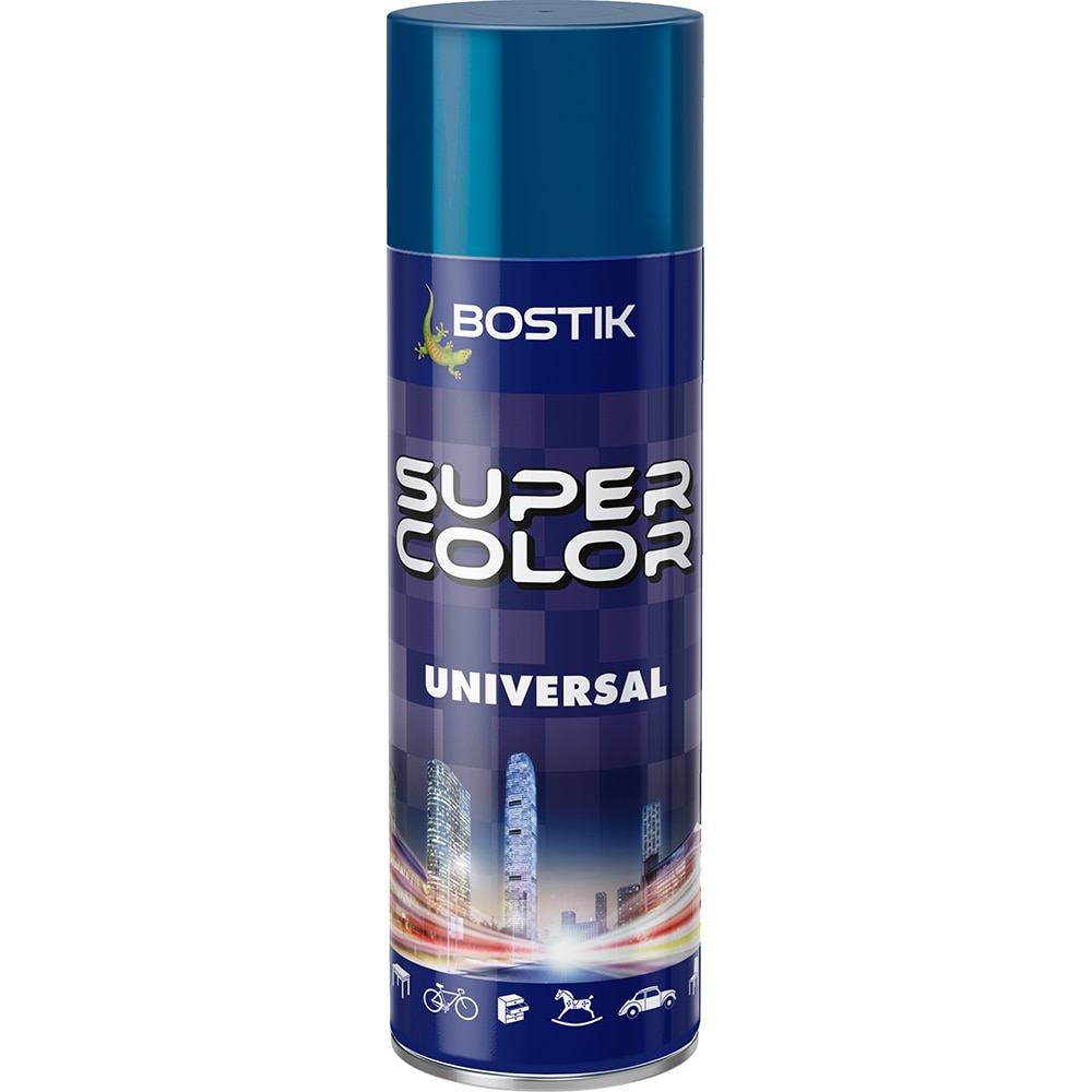 Vopsea spray universala Bostik Super Color RAL5005, albastru semnal, 400 ml