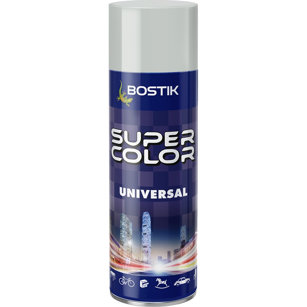 Vopsea spray universala Bostik Super Color RAL7035, gri deschis, 400 ml
