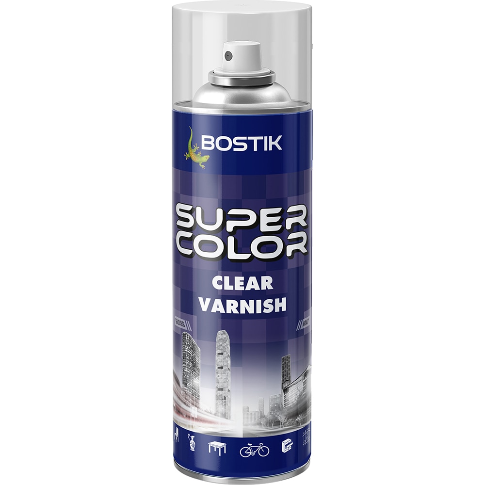 Lac decorativ Spray Bostik Super Color, transparent satin mat, 400 ml