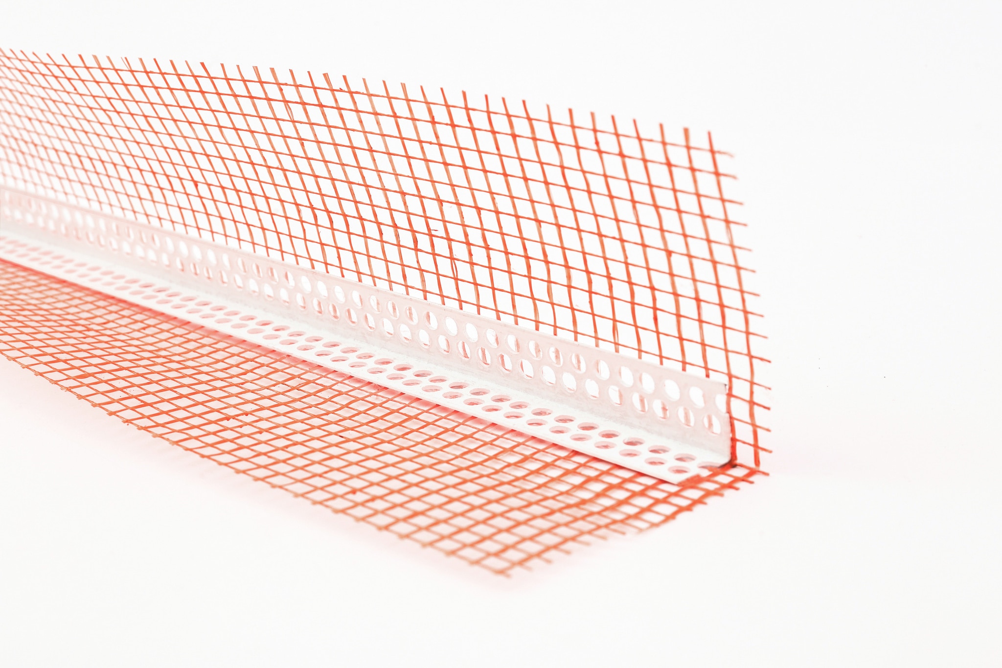 Profil PVC, Coltar cu plasă, 20 x 20 mm, 10 x 10 cm • Profeel