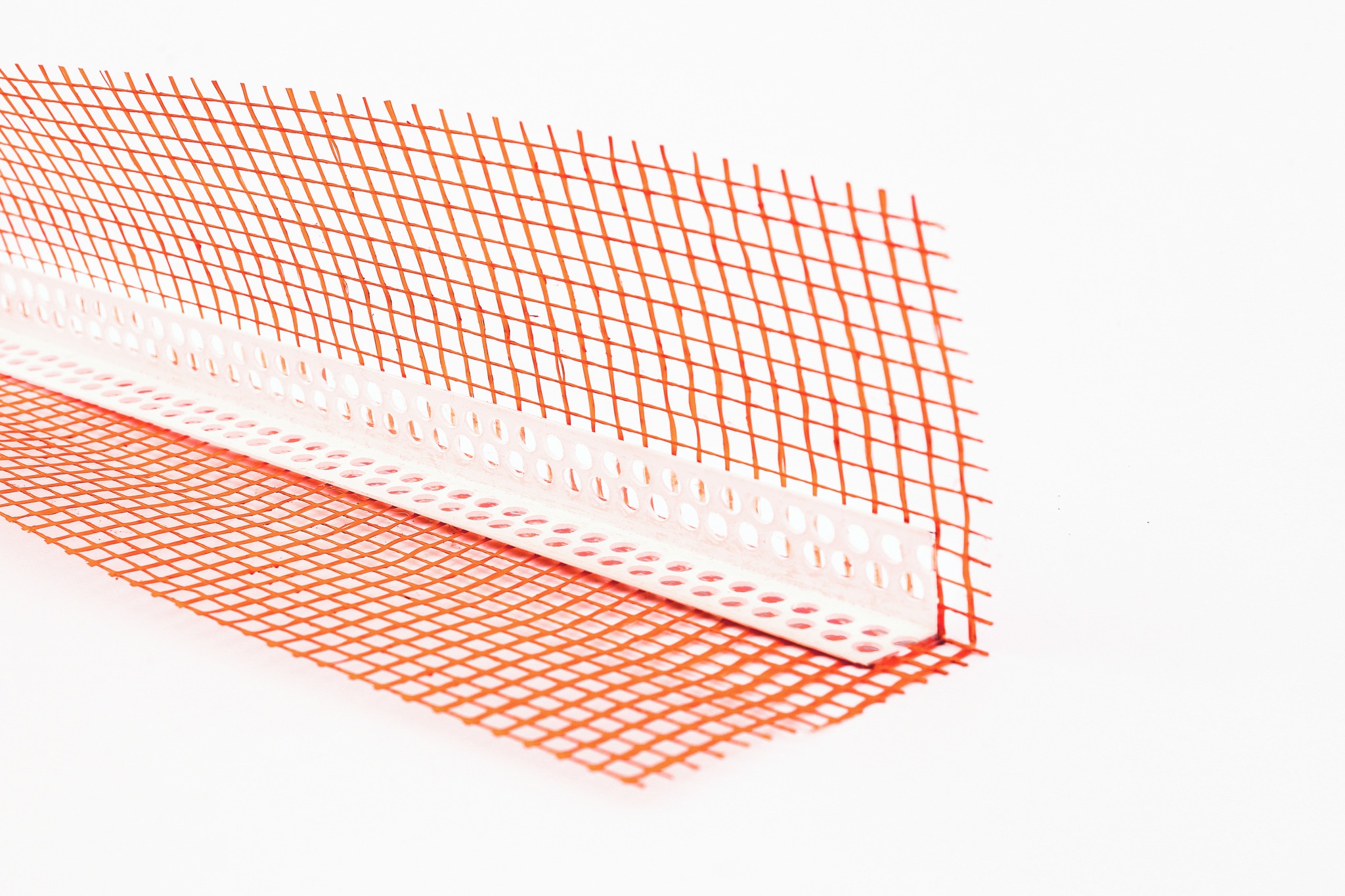 Profil PVC, Coltar cu plasă, 20 x 20 mm, 10 x 10 cm • Profeel