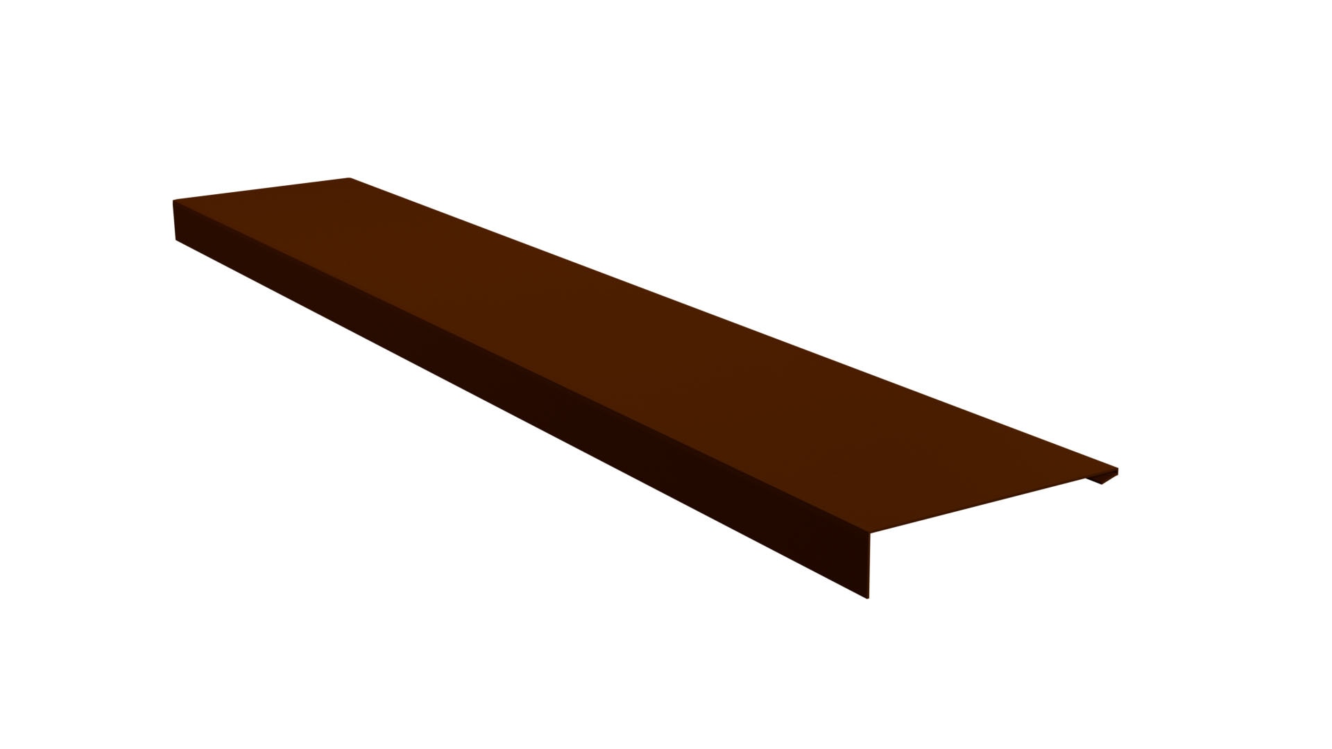 Profil acoperire pazie, RAL structurat 8017, lungime 2 m, grosime 0.5 mm