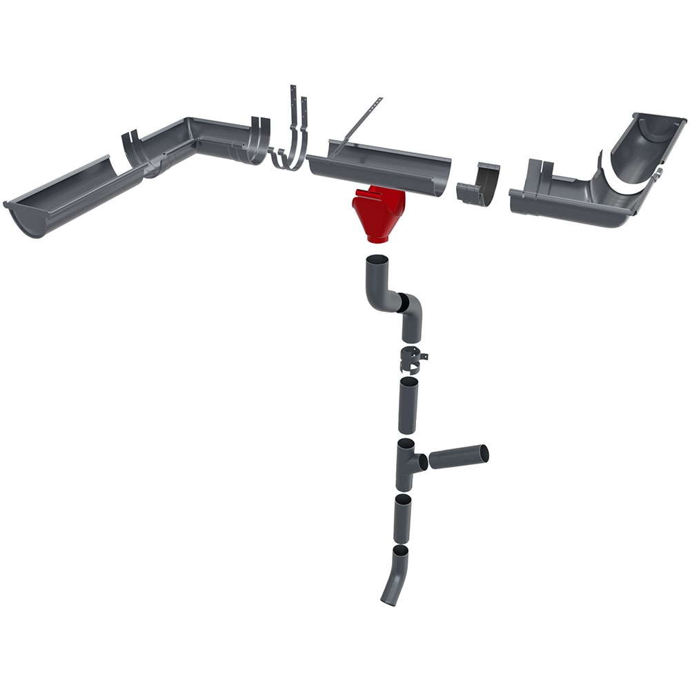 Racord jgheab SMART, D150mm, 06mm, alb, RAL9010