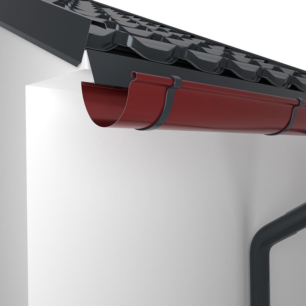 Jgheab SMART, D150mm, 4m, 0.6mm, alb, RAL9010