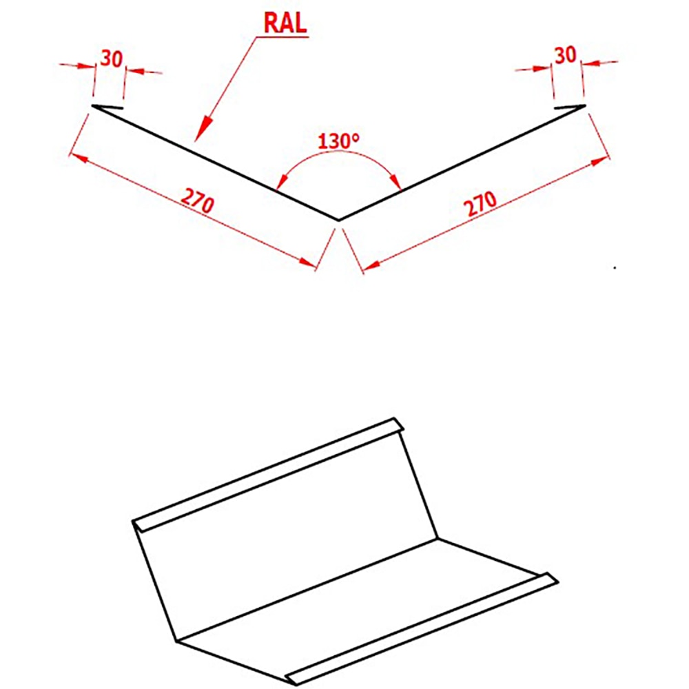 Dolie laterala SMART, Click, RAL 7016 Mat, 2 m