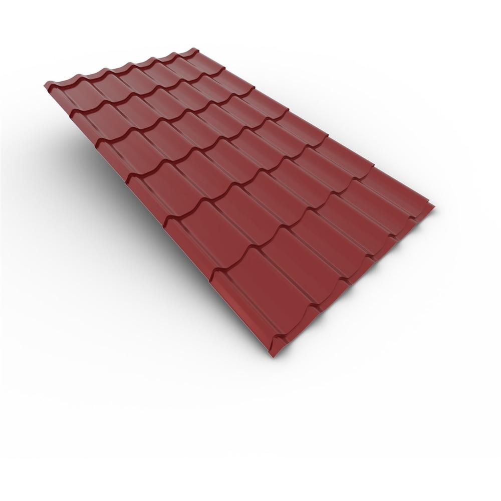 Tigla metalica, Rosu, RAL 3011, 0,4 mm x 220 x 120 cm, lucios, 2,64 mp  Bravo 