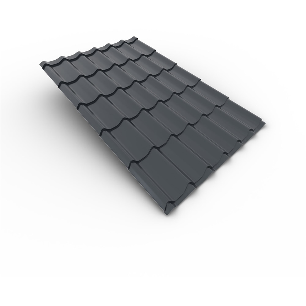 Tigla metalica, Gri, RAL 7016, 0,4 mm x 185 x 120 cm, lucios, 2,22 mp  Bravo 