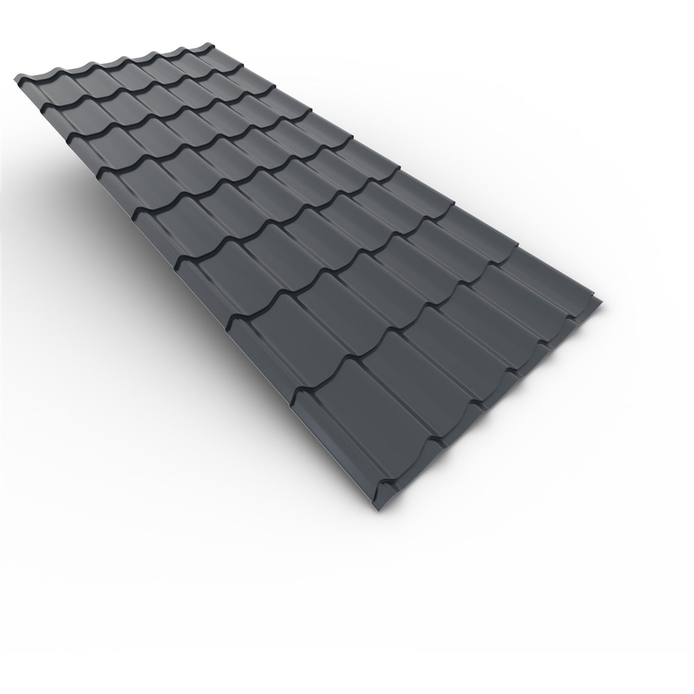 Tigla metalica, Gri, RAL 7016, 0,4 mm x 290 x 120 cm, 3,48 mp  Bravo Lucios