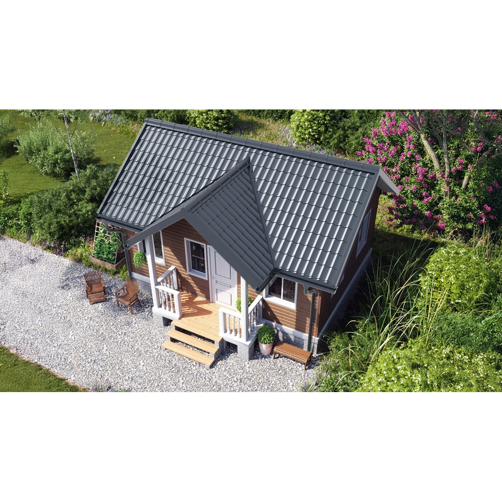 Tigla metalica, Gri, RAL 7016, 0,4 mm x 290 x 120 cm, 3,48 mp  Bravo Lucios