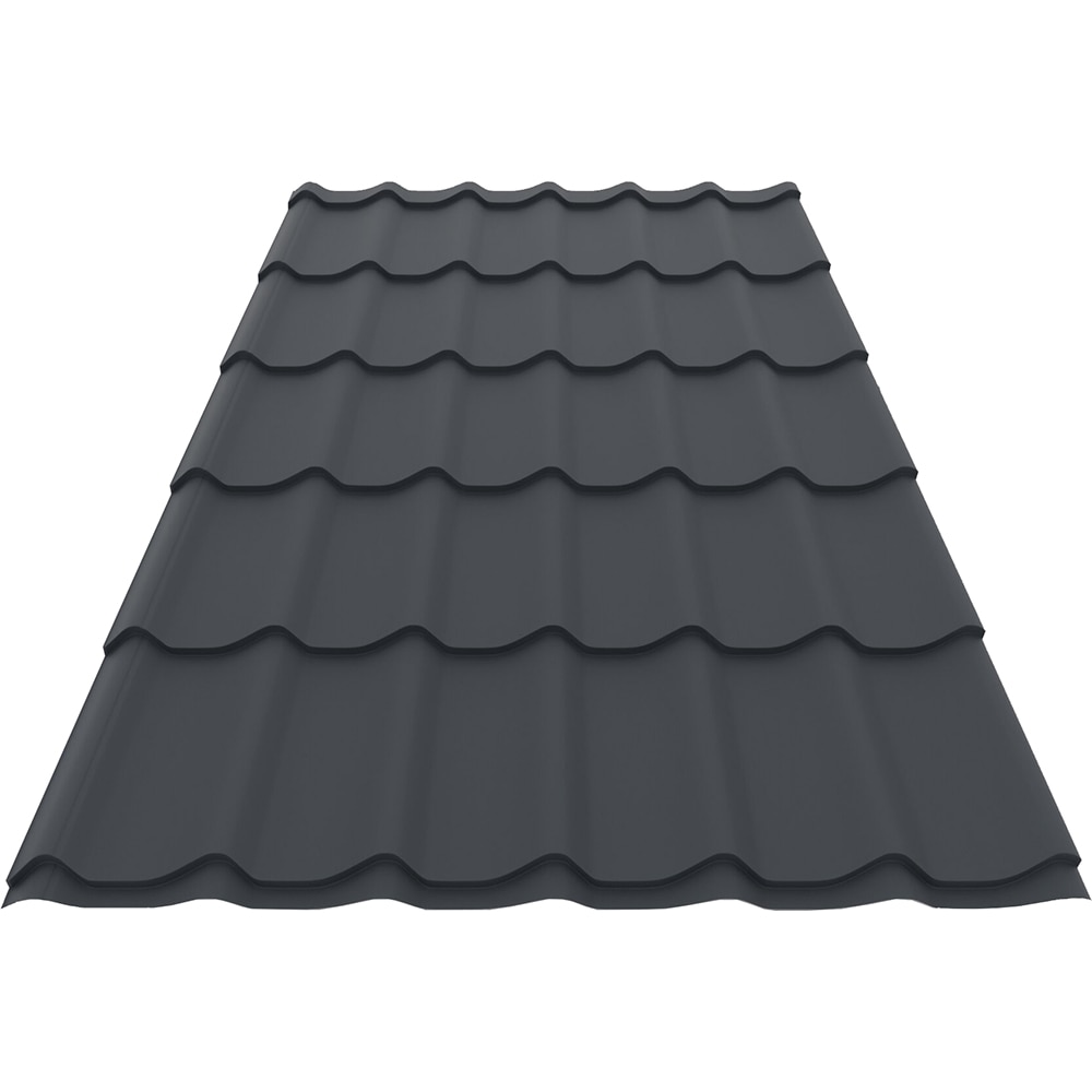 Tigla metalica Smart, gri mat (RAL 7016), 0.4 mm, 220 x 120 cm