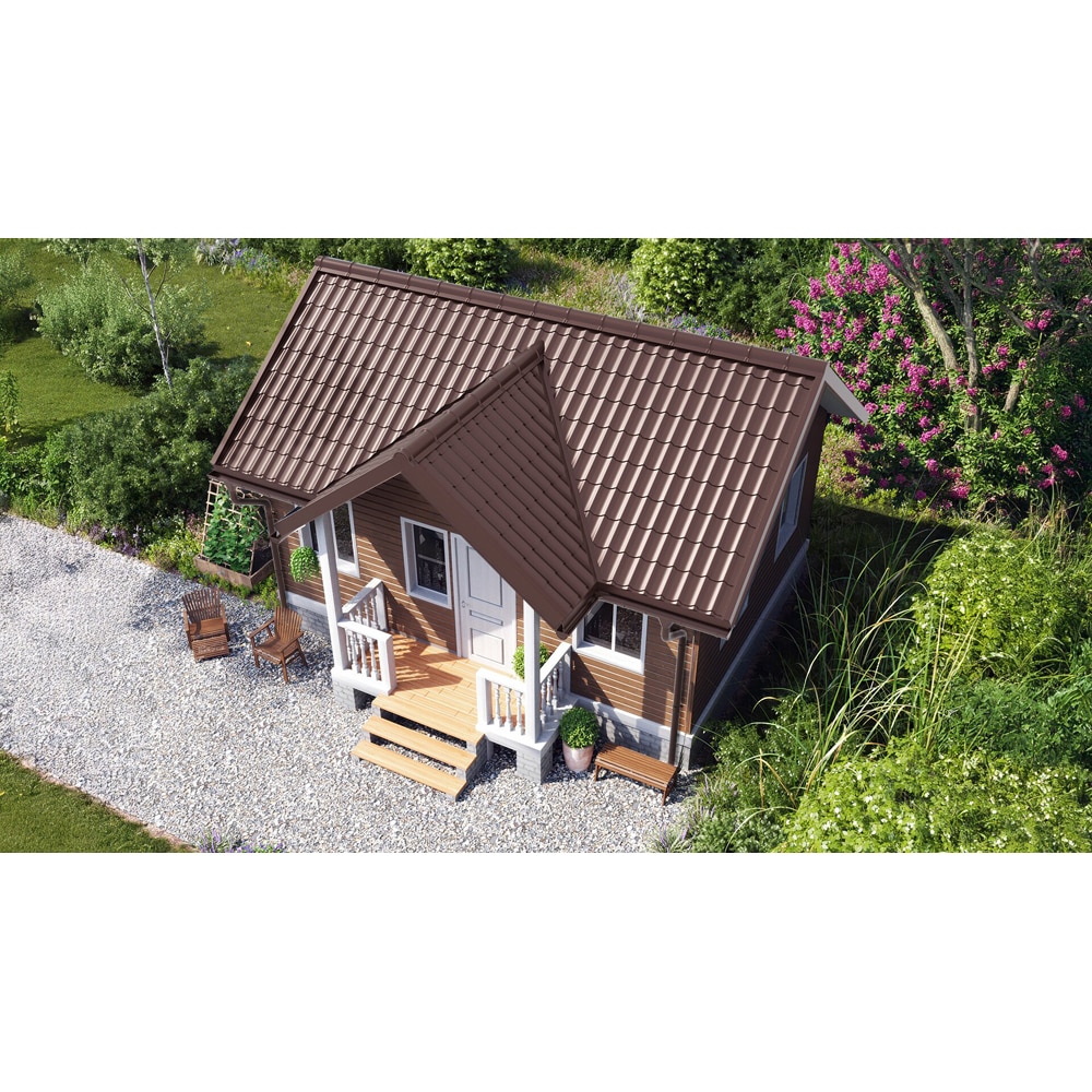 Tigla metalica, Maro, RAL 8017, 0,4 mm x 220 x 120 cm, 2,64 mp  Bravo Lucios