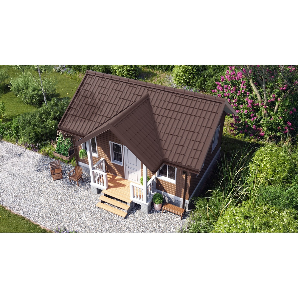 Tigla metalica, maro, RAL 8017, mat, 0.4 mm x 120 x 220 cm,