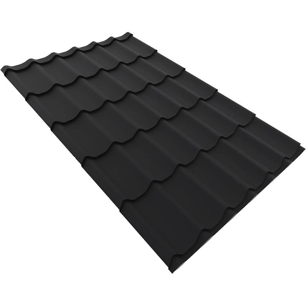 Tigla metalica Smart, gri mat (RAL 9005), 0.4 mm, 185 x 120 cm