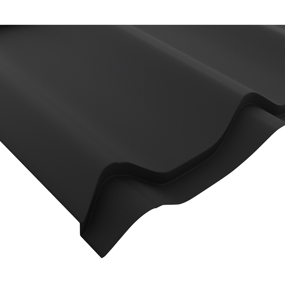 Tigla metalica Smart, gri mat (RAL 9005), 0.4 mm, 185 x 120 cm