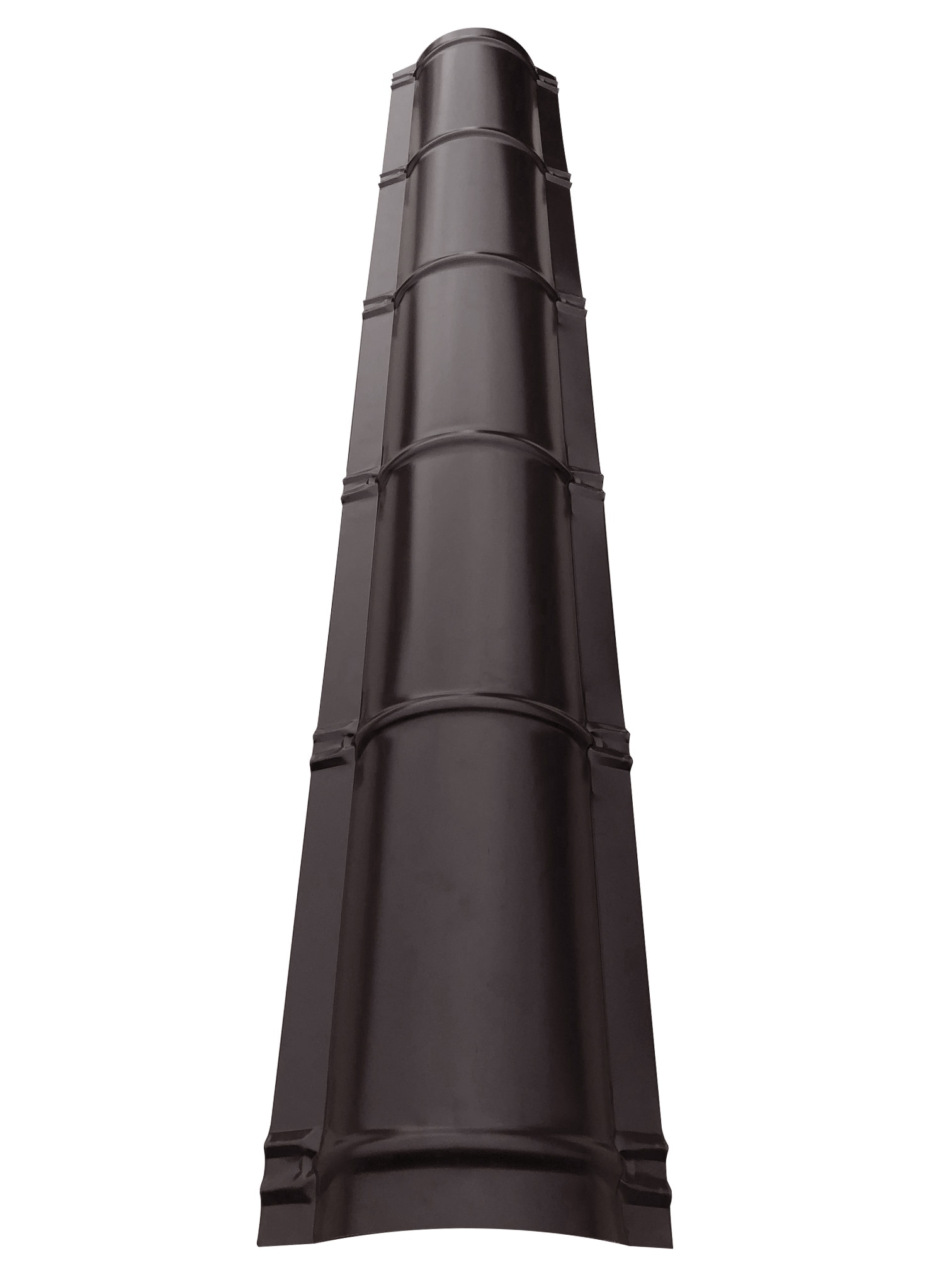 Coama rotunda, RAL structurat 8019, lungime 2 m, grosime 0.5 mm