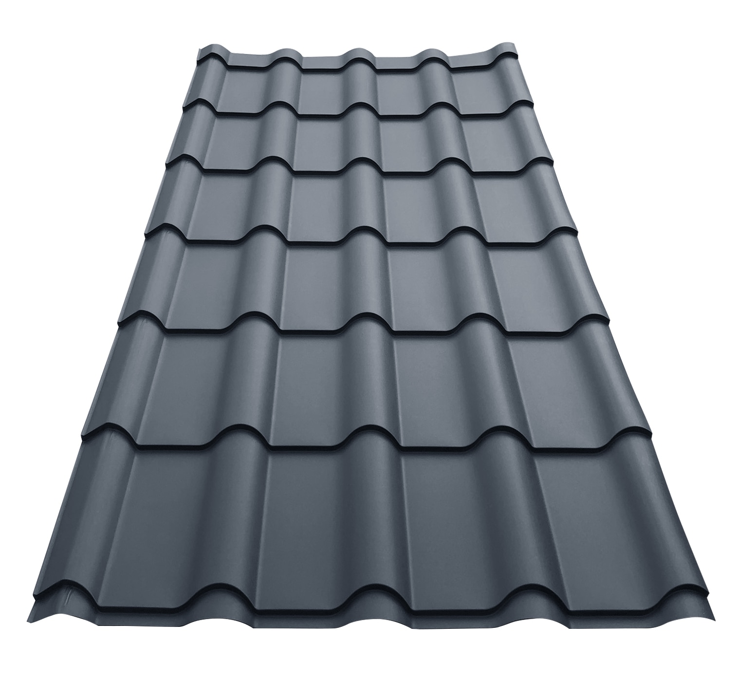 Tigla metalica, Gri, RAL 7016, 0,5 mm x 189 x 118,5 cm, structurat, 2,24 mp  Bravo 