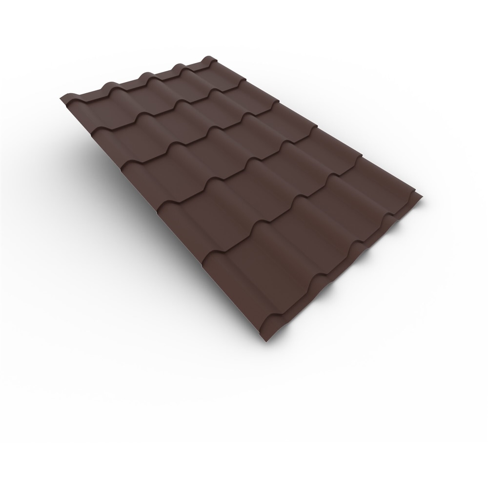 Tigla metalica, Maro, RAL 8017, 0,5 mm x 189 x 118,5 cm, 2,24 mp  Bravo Structurat