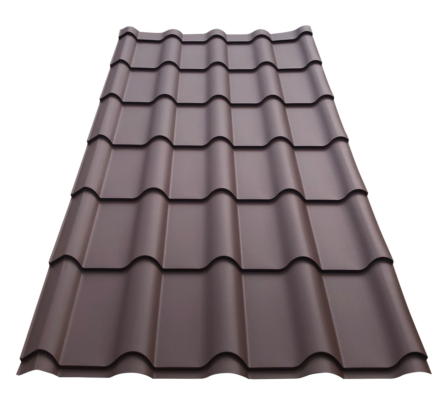 Tigla metalica, Maro, RAL 8017, 0,5 mm x 224 x 118,5 cm, 2,654 mp  Bravo Mediteran