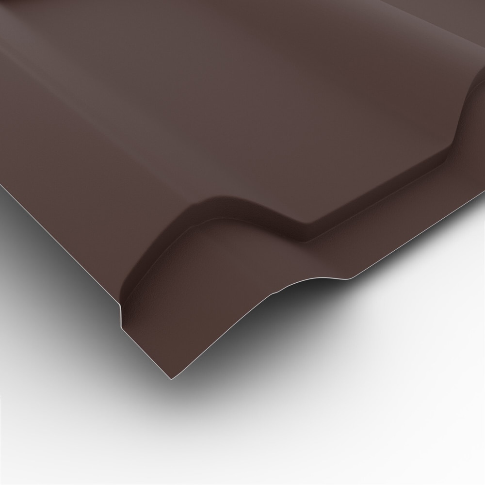 Tigla metalica, Maro, RAL 8017, 0,5 mm x 294 x 118,5 cm, 3,48 mp  Bravo Structurat