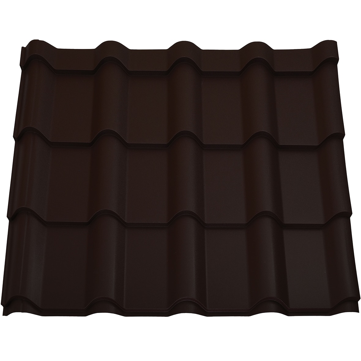 Tigla metalica, Maro, RAL 8019, 0,5 mm x 189 x 118,5 cm, structurat, 2,24 mp  Bravo 