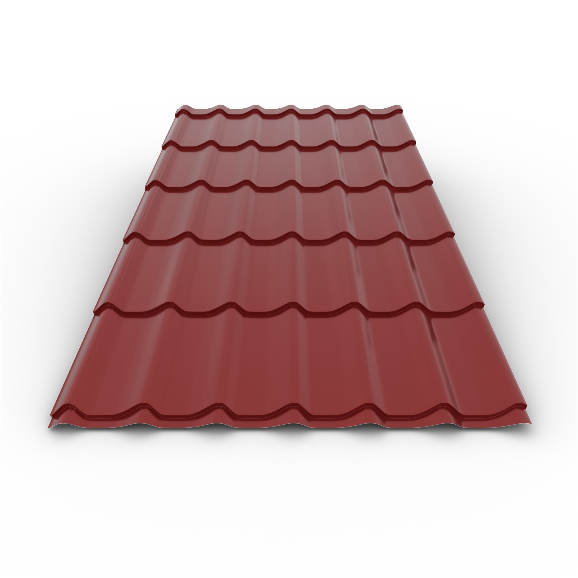 Placa metalica tip tigla, rosu, ral 3011, 0.35 mm x 2.2 x 1.2 m