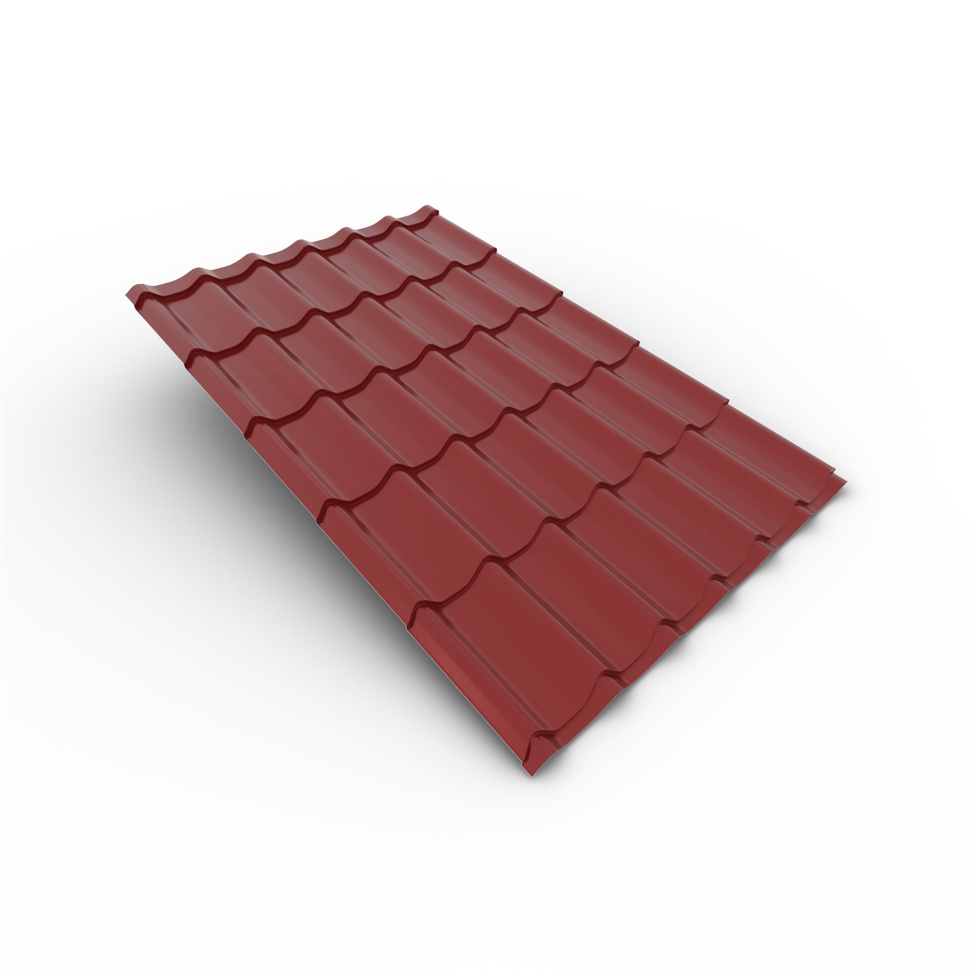 Placa metalica tip tigla, rosu, ral 3011, 0.35 mm x 2.2 x 1.2 m