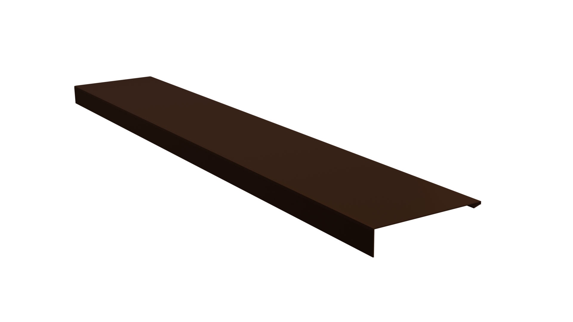 Profil acoperire pazie, RAL structurat 8019, lungime 2 m, grosime 0.5 mm