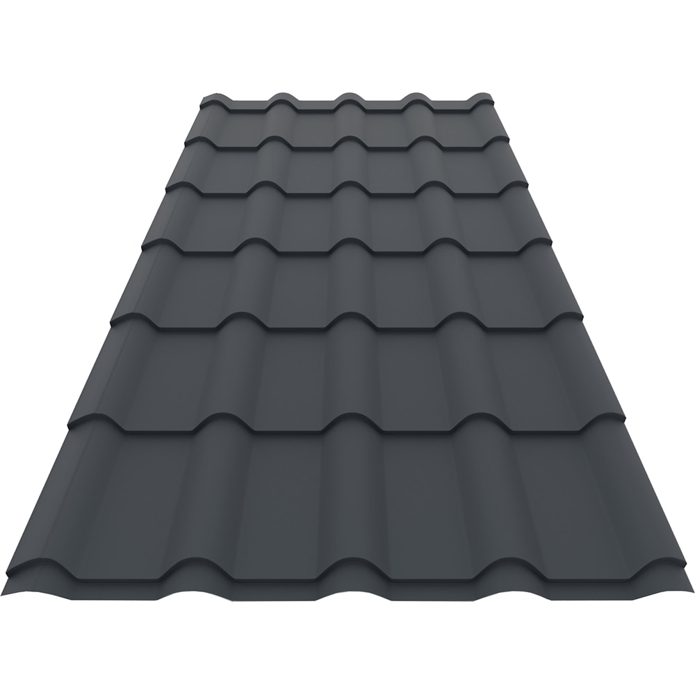 Tigla metalica Smart Mediteran, gri mat (RAL 7016), 0.5 mm