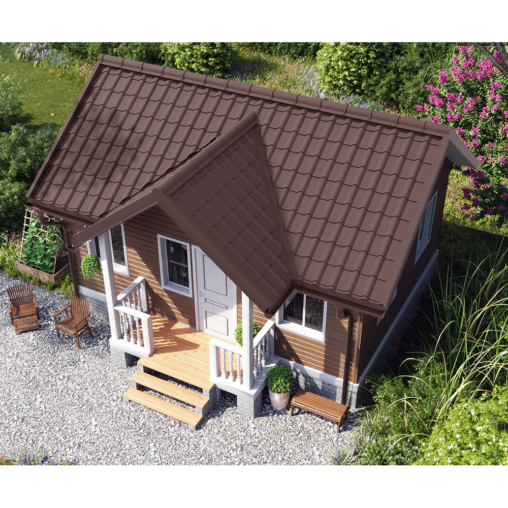 Tigla metalica Smart Mediteran, maro mat (RAL 8017), 0.5 mm
