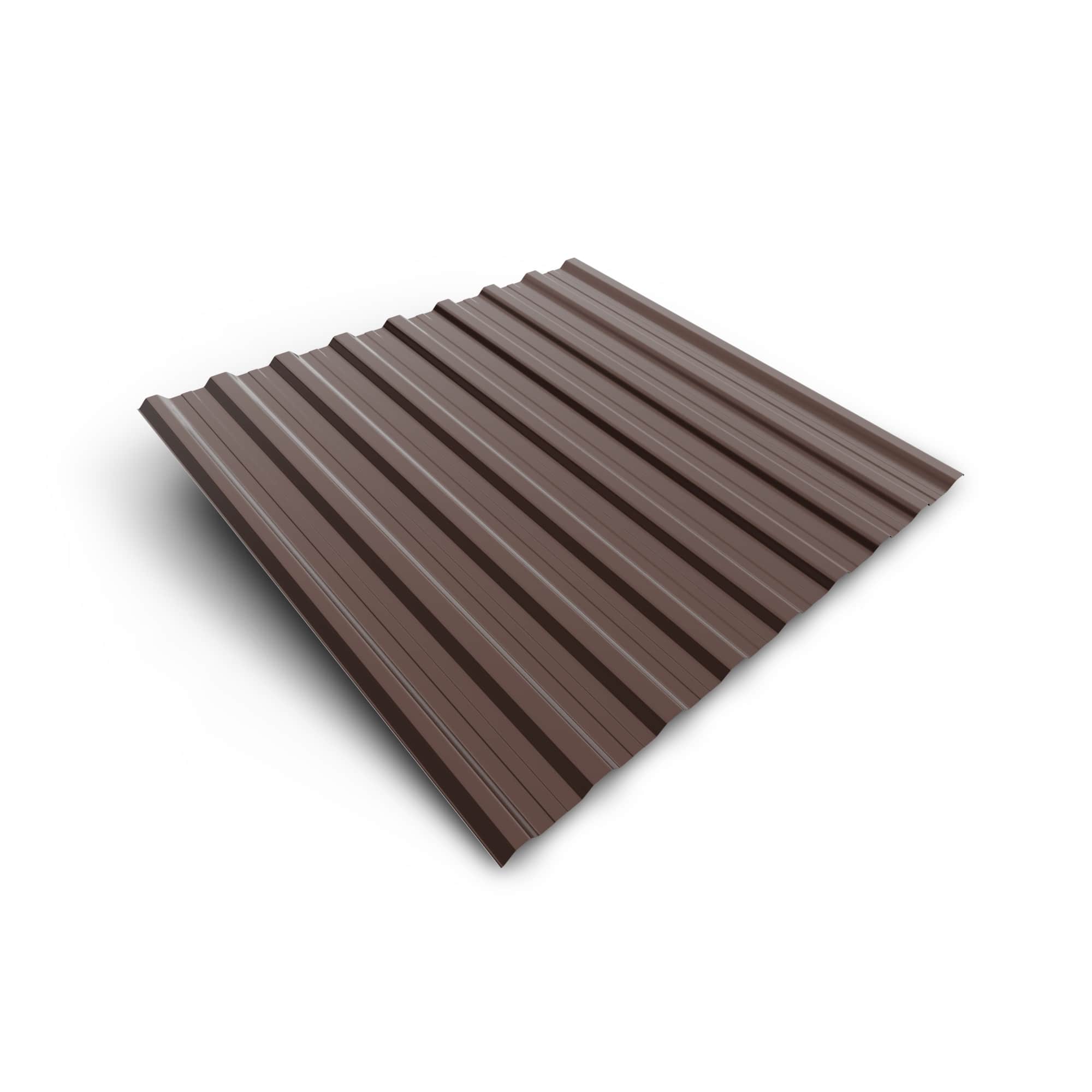 Tabla cutata, maro, RAL 8017, H18, 0.35 mm x 2 m x 1.13 m