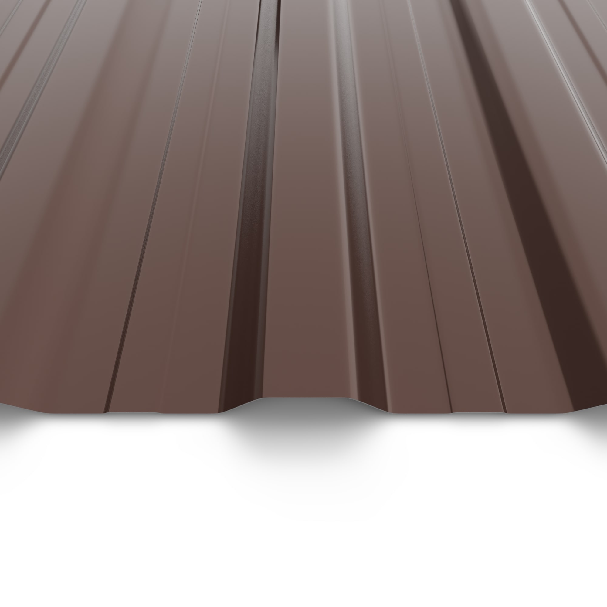 Tabla cutata, maro, RAL 8017, H18, 0.35 mm x 2 m x 1.13 m