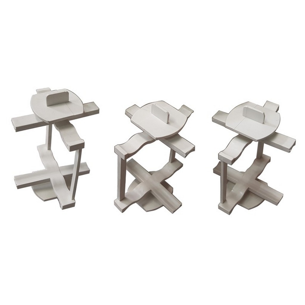 Distantieri pentru caramida de sticla, PVC, alb, 10 bucati 