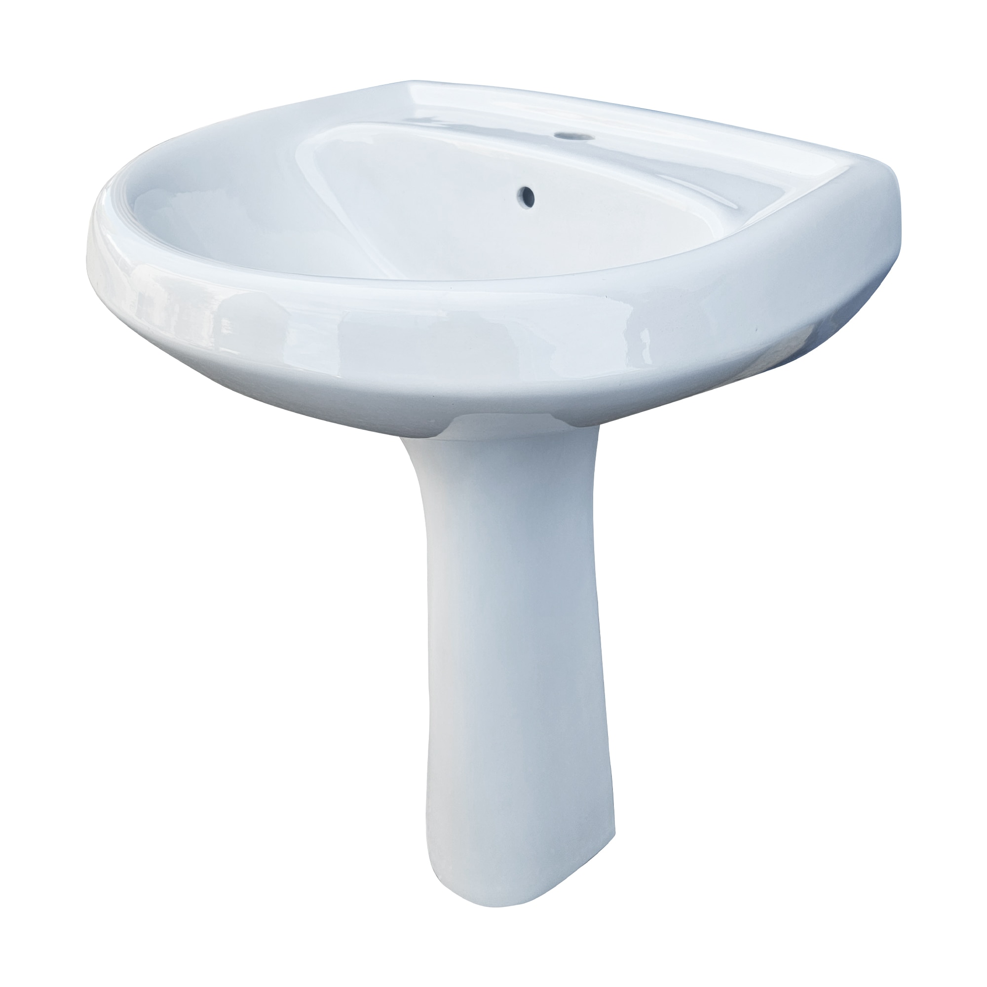 Set lavoar baie si piedestal, alb, portelan, 64 x 53 x 82 cm  Carpi