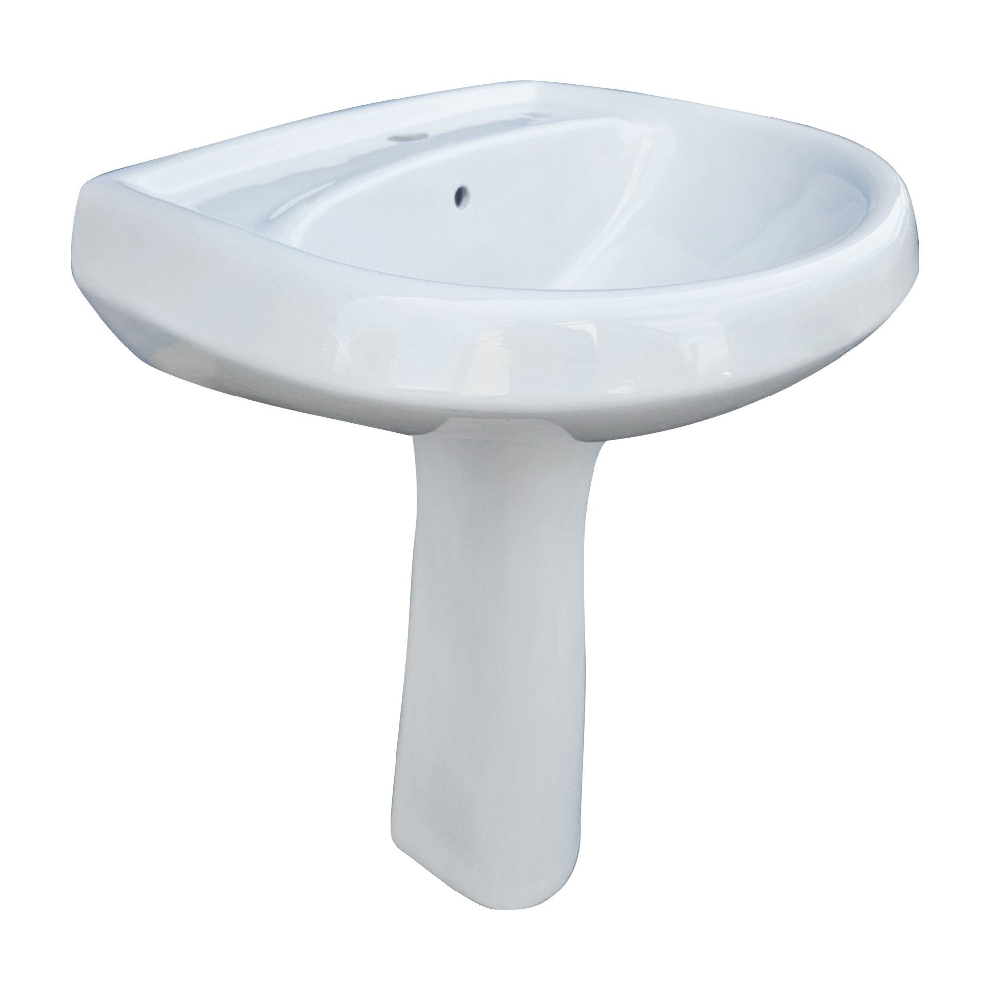 Set lavoar baie si piedestal, alb, portelan, 64 x 53 x 82 cm  Carpi