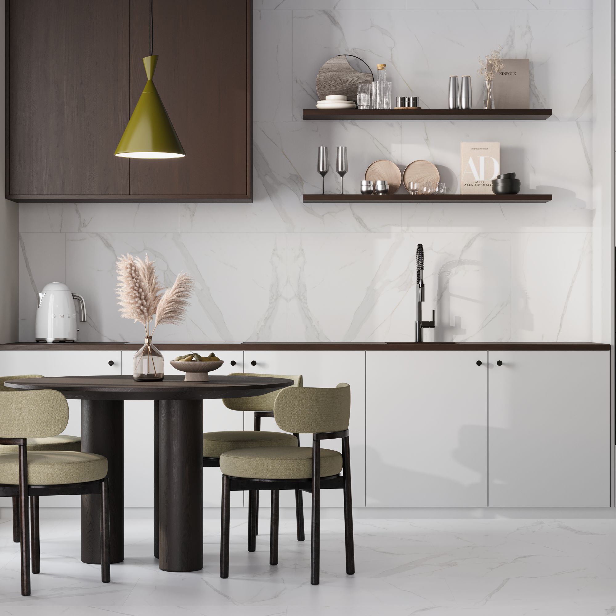 Gresie interior/exterior Royal Marble, alb, 60 x 120 cm, rectificata, 1,44 mp/cutie