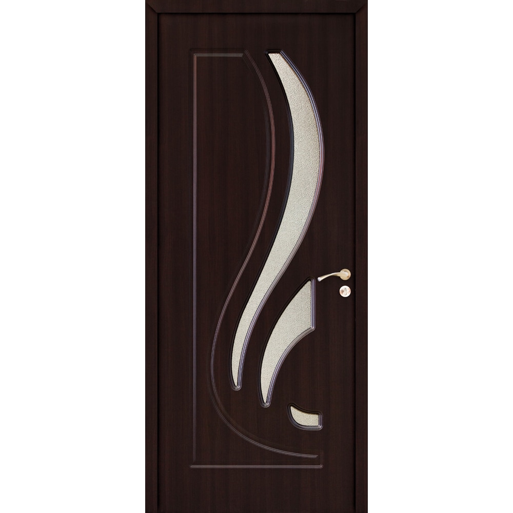 Usa interior OP154, cu geam, reversibila, MDF, 60 x 204 cm, wenge