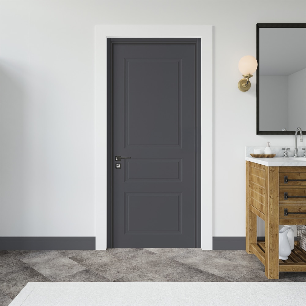 Usa interior SY2102, fara geam, reversibila, MDF, 60 x 204 cm, antracit