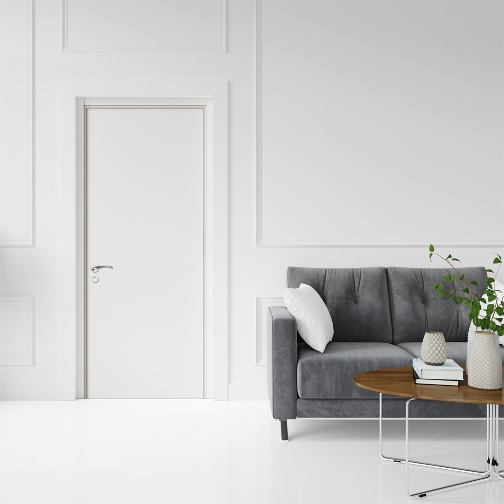 Usa interior OP030, fara geam, reversibila, MDF, 80 x 204 cm, alb