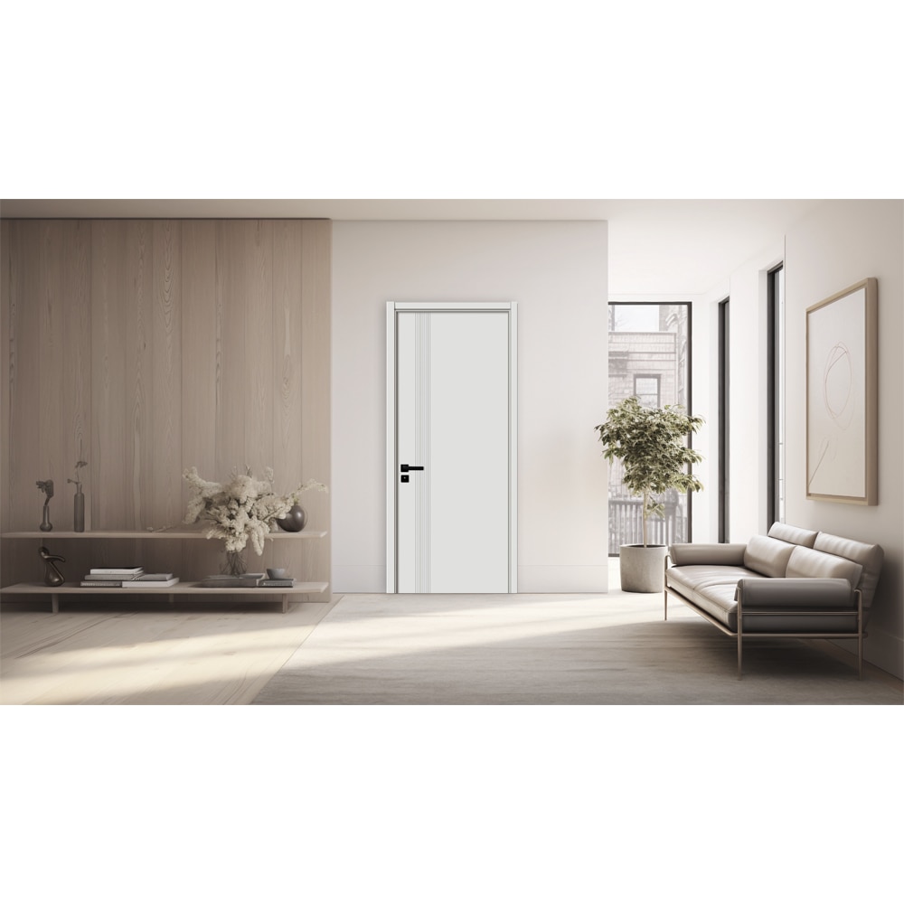 Usa interior KM507, fara geam, reversibila, MDF, 60 x 204 cm, alb