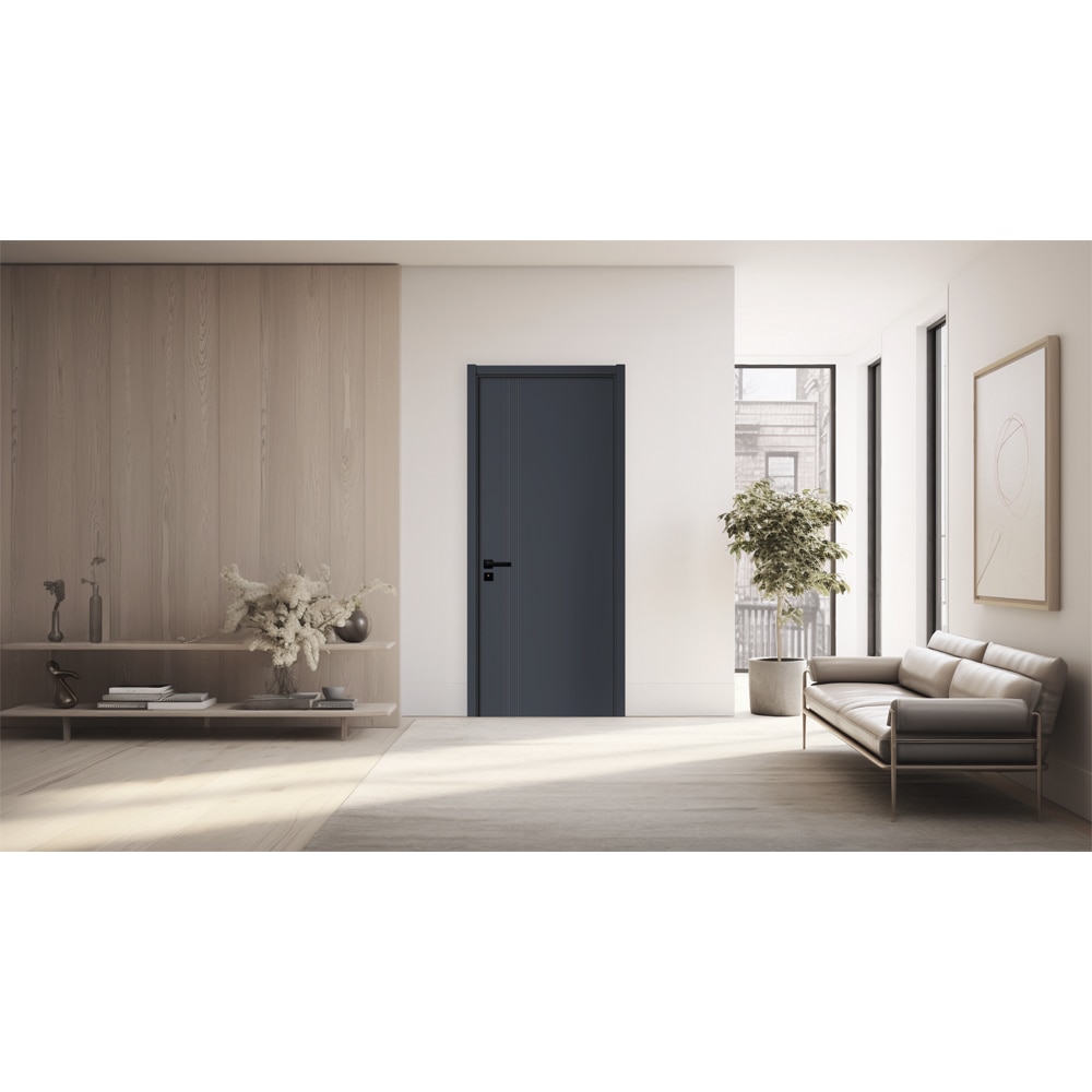 Usa interior KM507, fara geam, reversibila, MDF, 80 x 204 cm, antracit