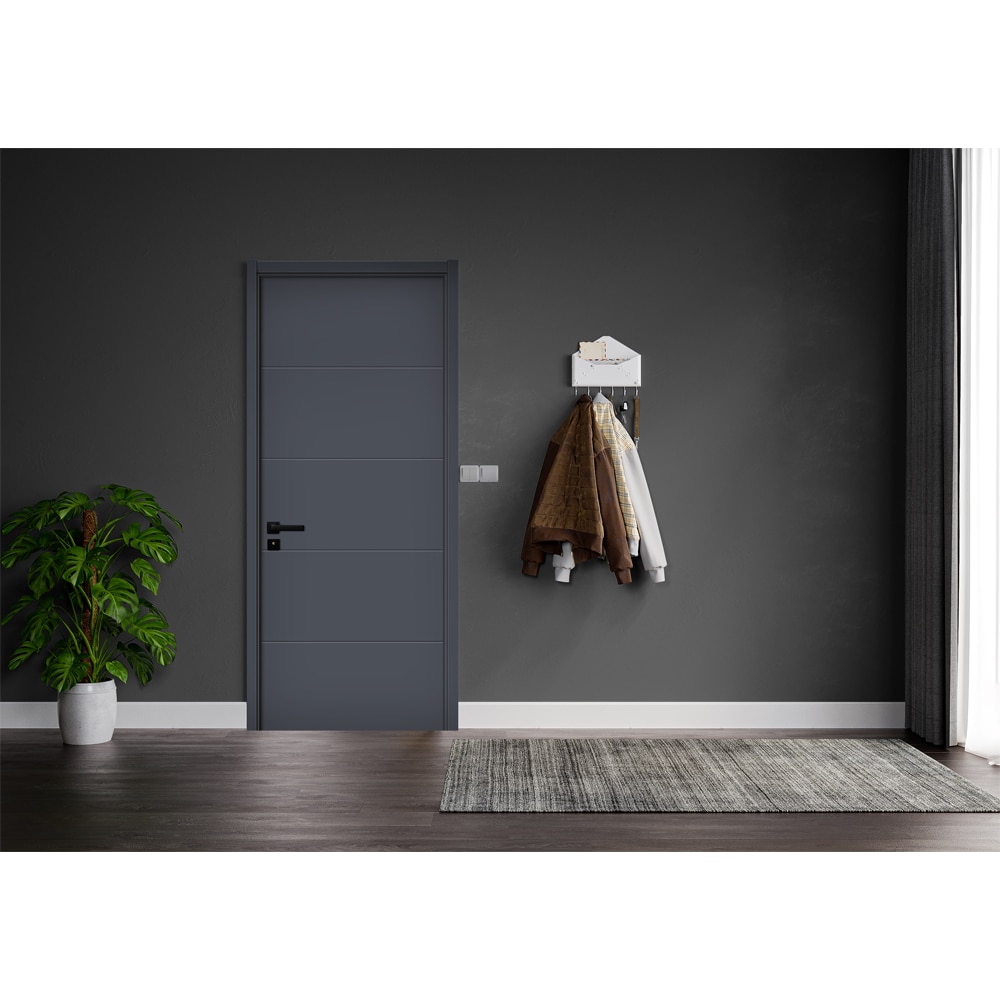 Usa interior KM512, fara geam, reversibila, MDF, 70 x 204 cm, antracit