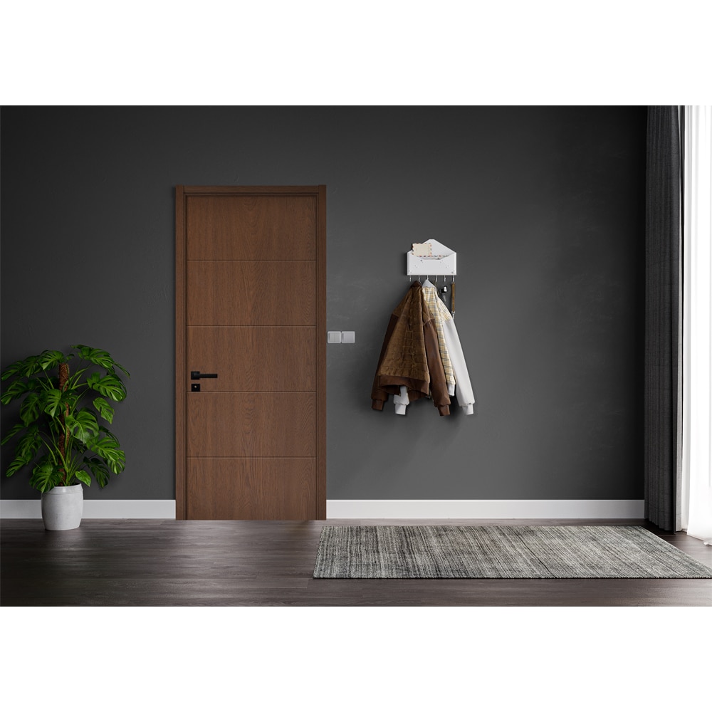 Usa interior KM512, fara geam, reversibila, MDF, 60 x 204 cm, stejar