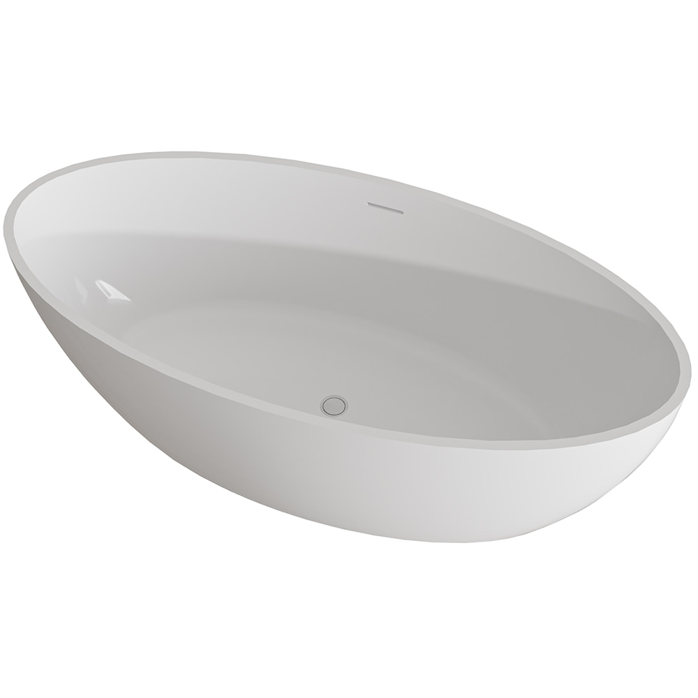 Cada baie freestanding Bella Sidney BSM-220, acril, 170 x 80 x 58 cm, alb