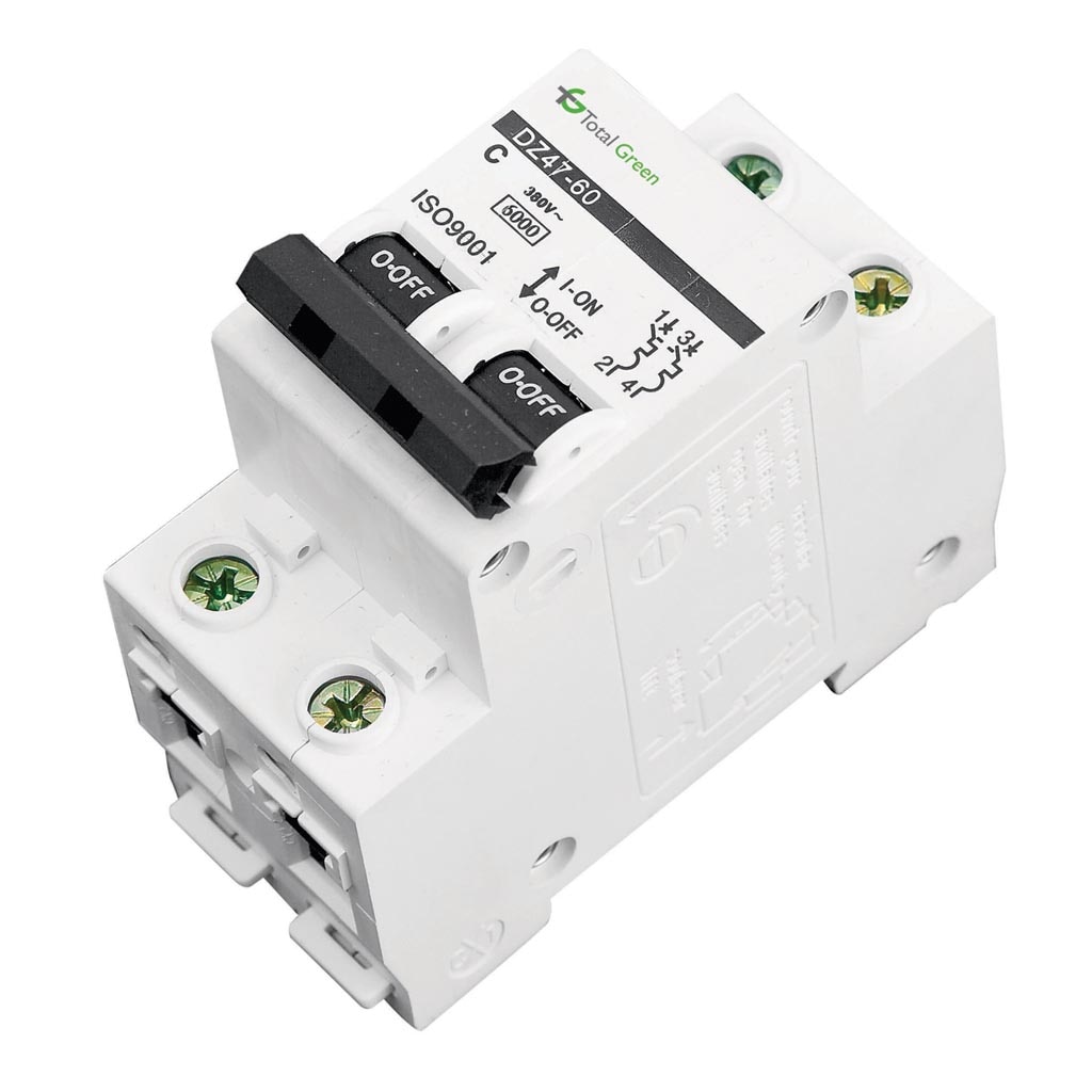 Disjunctor electric bipolar 10 A, 6 kA, 220 - 240 V, 50 - 60 hz • Total Green