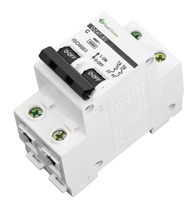 Disjunctor electric bipolar 20 A, 6 kA, 220 - 240 V, 50 - 60 hz Total Green