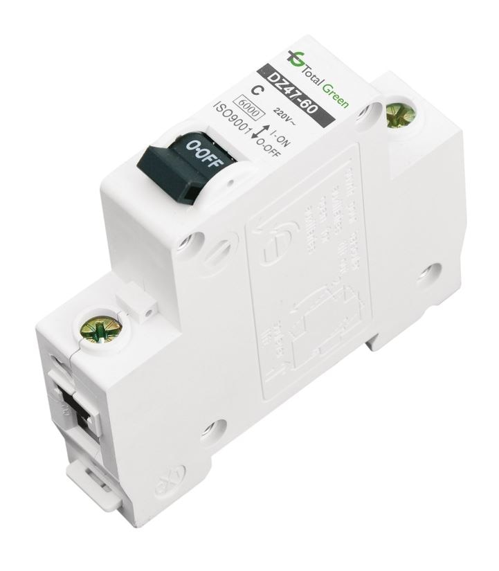 Disjunctor electric monopolar 50 A, 6 kA, 220 - 240 V, 50 - 60 Hz • Total Green