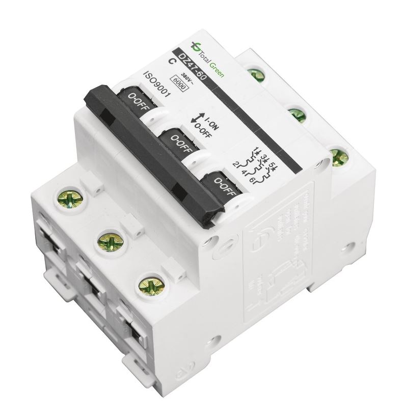 Disjunctor electric tripolar 16 A, 6 kA, 220 - 240 V, 50 - 60 hz • Total Green