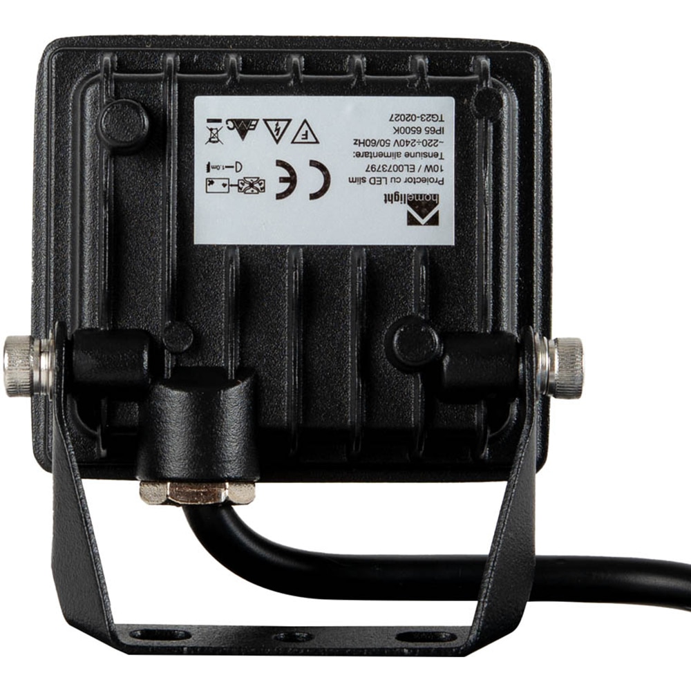 Proiector LED Homelight, 10W, 700lm, 6400K, IP65, negru